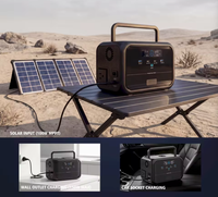 Générateur solaire LiFePO4 300W 288Wh avec onduleur à onde sinusoïdale pure et contrôleur PWM pour voiture, utilisation solaire, camping-car, camping et alimentation de secours d'urgence