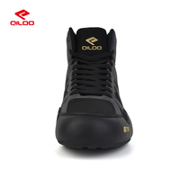QILOO hommes chaussures de Sport de haute qualité respirant haut jeunesse chaussures de boxe hiver formation cuir/PU caoutchouc lutte