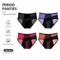 Braguitas Menstruales de Nailon y Elastano de Alta Elasticidad, Transpirables, a Prueba de Fugas, de 3 Capas, para Uso Diario, Venta al por Mayor de Fábrica