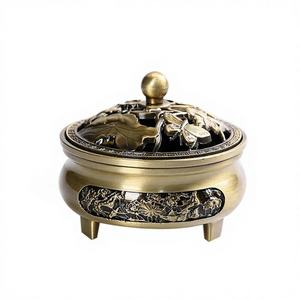 Brûleur d'encens Bakhoor artisanal de style arabe et indien, respectueux de l'environnement, en matériaux naturels pour copeaux d'Oud, parfum d'ambiance pour la maison, cadeaux - Product Image 1