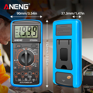 ANENG DT9205A デジタルマルチメーター 2000カウント、1000V AC/DC電圧テスター（静電容量、トランジスタ測定機能付き）、キャリングケース付属。 - Product Image 3