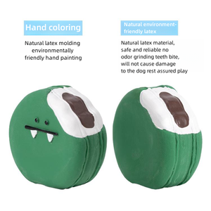 Jouet à mâcher interactif pour chien en latex en forme de pain au beurre, couineur, pour l'entretenissement des chiens - Product Image 3