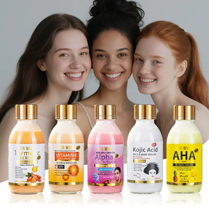 Sérum Éclaircissant pour la Peau avec AHA, Arbutine et Curcuma, <span class=keywords><strong>Essence</strong></span> Hydratante pour le Visage, Atténue les Taches Brunes, Unifie le Teint - Product Image 1