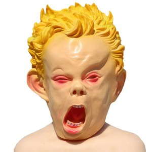 Masque de poupée en latex avec visage pleurant amusant, accessoire de fête cosplay, accessoires effrayants, taille unique - Product Image 5