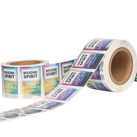 Vente en gros de papier d'emballage autocollant d'ingrédient de poche adhésive en plastique à bas quantité minimale de commande étiquette privée papier texturé en polyester gaufré