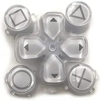 Boutons de remplacement Crystal ABXY pour manette PS5, kit de boutons D-pad pour poignée PS5, bouton croix en gelée