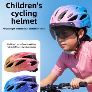 <span class=keywords><strong>Casque</strong></span> de sécurité magnétique à visière dégradée, réglable et respirant pour vélos d'enfants, rollers, skateboards et draisennes - Product Image 2