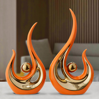 Ornements décoratifs en porcelaine de forme de Couples de phénix uniques créatifs de luxe nordique pour la décoration intérieure pour la décoration de chambre d'art
