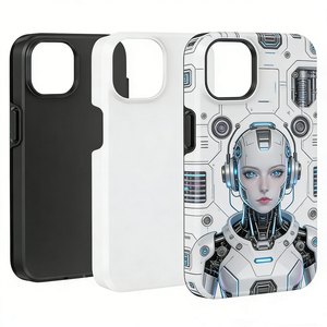 Étui <span class=keywords><strong>de</strong></span> téléphone vierge en TPU double couche <span class=keywords><strong>pour</strong></span> sublimation <span class=keywords><strong>pour</strong></span> 16 Pro Max avec <span class=keywords><strong>coque</strong></span> arrière antichoc double - Product Image 1