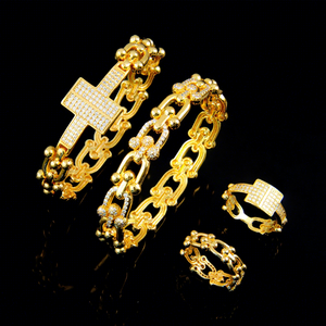 Brazalete de Diseño Árabe de Lujo en Color Dorado, Anillo en Forma de U Chapado en Oro de 21k para Mujer, Joyería para Fiestas - Product Image 2