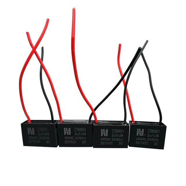 Stable CBB61 AC Run Capacitor 450V 1uF to 10uF Universal Motor Running Capacitors for Fan Speed Control and Start