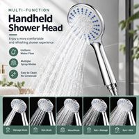 Pommeau de douche à effet pluie pour salle de bain, design moderne, matériau ABS, installation facile, montage mural