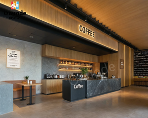 Muebles de panadería de madera de diseño moderno, diseño de interiores de cafetería con mostrador de té de burbujas, escaparate de barra de postres - Product Image 6