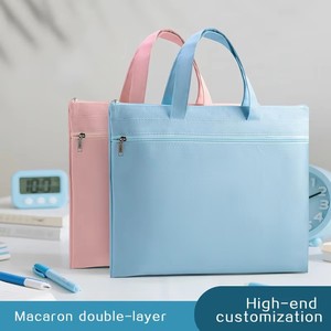 กระเป๋าใส่เอกสารอเนกประสงค์ A4 แบบซิป ผ้าอ๊อกซ์ฟอร์ด สีตามสั่ง OEM - Product Image 2