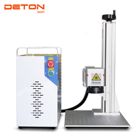 Marqueur laser à fibre portable DETON 110x110mm avec pointeur lumineux rouge, option axe rotatif, refroidissement par eau et CNC pour outils de bijouterie