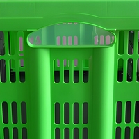 Boîte de rangement pliable pour épicerie, en plastique transparent, pliable, bac de rangement domestique empilable, bac de rangement pour cuisine, bac de rangement pour courses, OEM