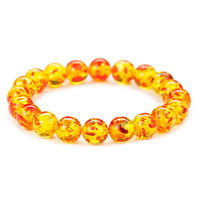 Nuevo Diseño, Pulsera de Ámbar con Flores Naturales, Piedras Pulimentadas Multicolores, Pulsera de Yoga, Joyería de Moda para Hombres y Mujeres, Venta al por Mayor