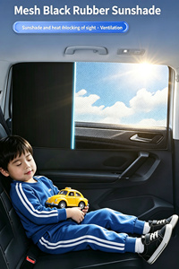 Lot de 4 moustiquaires magnétiques modernes pour vitres de <span class=keywords><strong>voiture</strong></span> (avant et arrière), réutilisables, protection UV et anti-insectes, pour tous véhicules - Product Image 3