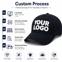 Gorra de béisbol personalizada con bordado 3D en relieve, logotipo en relieve, estructurada, de seis paneles, de algodón, para promoción de marcas de ropa urbana.