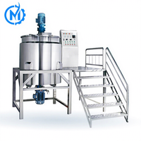 Homogénéisateur mélangeur cosmétique sous vide à cisaillement élevé automatique 5L 50L 100L 300L 500L avec agitateur et cuve de mélange