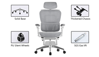 Chaise de bureau ergonomique en cuir PU, chaise de direction certifiée BIFMA avec accoudoirs 4D pour bureau de direction