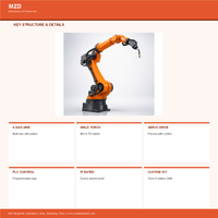 Station de travail robotisée industrielle MZD, bras robotisé à 6 axes avec servomoteur, capacité de 10 kg, solution complète de cellule de travail