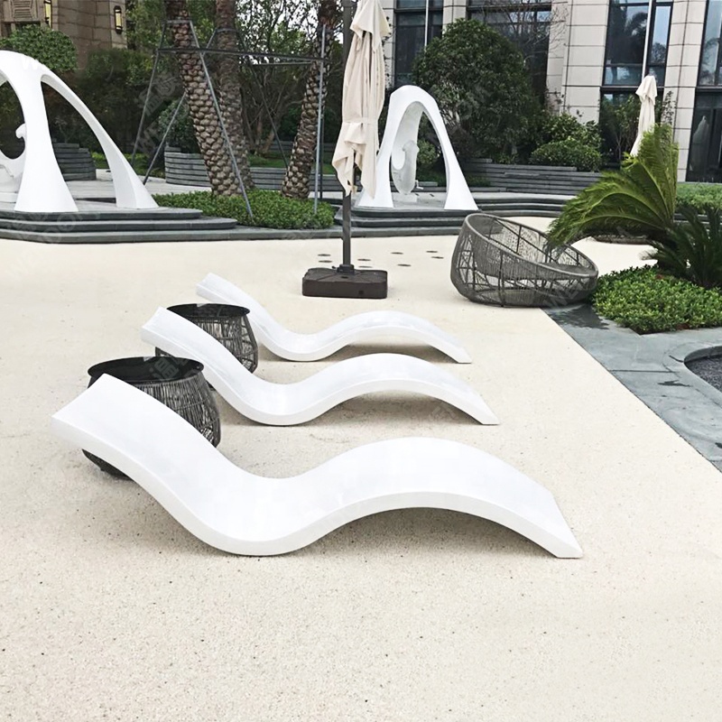 Daybed Outdoor Furniture lounge waterproof swimming pool lounge chair S-shaped chair