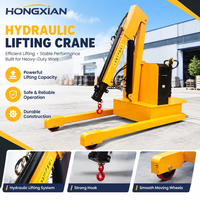 Mini-grue mobile entièrement électrique, palan hydraulique de levage de 1 tonne, grue rotative montée sur véhicule pour la manutention