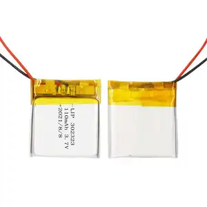 小型薄电池302323 3.7V 100毫安时110毫安时锂聚合物脂3.7伏锂离子电池，带印刷电路板电线连接器