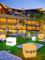 Cubi Luminosi LED Personalizzati con Logo Stampato, IP65, per Esterni, Espositori Visivi per Centri Commerciali