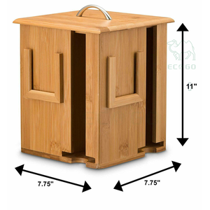 Tea Bag Dispenser 16x16x20cm of Bamboo Wood Tea Bag <b>Storage</b> for <b>Kitchen</b> - Product Image 4