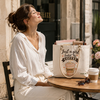 Sac fourre-tout en toile personnalisé pour commande en gros, avec poches latérales doubles, bouton-pression, grand compartiment pour ordinateur portable, sac à bandoulière pour le bureau