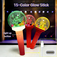 Bâton lumineux portable en forme de cœur, rechargeable par USB, avec logo personnalisé, idéal pour les concerts, les fêtes, les événements, les fans - Vente chaude