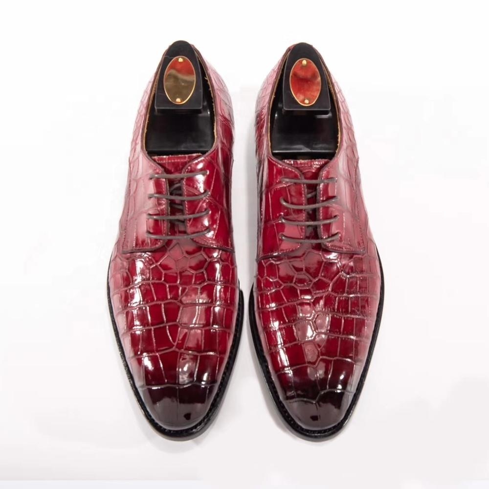 Power Punch Goodyear Welt Custom Design Shoes Men Match crocodile Leather Jacket and