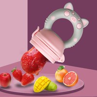 Sucette pour bébé en silicone, distributeur de nourriture pour bébé avec 1 taille de poche en silicone, distributeur de nourriture en maille sans BPA pour nourrissons