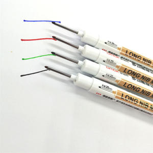 Customized 20/30 mm Industrial Long Nib Deep <b>Hole</b> Oil Permanent Carpenter <b>Marker</b> Pen - Product Image 1
