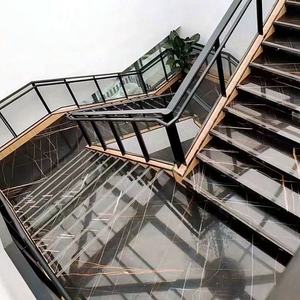 Lussuoso tavolo da pranzo con controsoffitto da cucina in marmo nero Lauren per interni moderni per progetti commerciali di progettazione grafica - Product Image 2