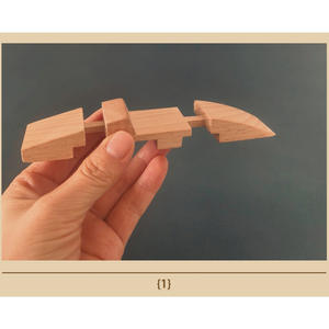 Cadeau pour enfants Luban Lock : Puzzle en <span class=keywords><strong>bois</strong></span> 40 pièces, modèle éducatif <span class=keywords><strong>à</strong></span> assembler avec joints <span class=keywords><strong>à</strong></span> tenon et mortaise, Voiture de course et <span class=keywords><strong>Avion</strong></span>, Couleurs - Product Image 3