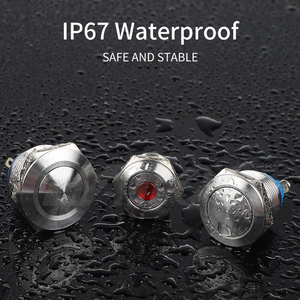 HABOO 16毫米防水金属瞬时按钮开关电源控制系统开机关闭电脑门 - Product Image 4