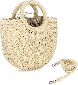 Handicraft Straw <strong>Bags</strong> Wholesale Crochet <strong>Cross</strong> <strong>Body</strong> Detachable Strap Handmade Woven Large Capacity Fashion Button <strong>Bags</strong> - Product Image 1