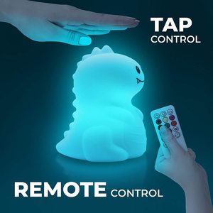 3 डी की अगुवाई सिलिकॉन डायनासोर कार्टून रात हल्के हल्के हल्के उपहार बैटरी से चलने वाले उपहार मध्यम आकार के लिविंग रूम लैंप - Product Image 4