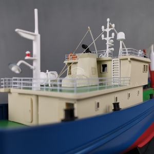 Barco de pesca en miniatura hecho a mano, modelo de logística de barco de carga O.A.S, obra de arte oceánico personalizable, modelo de barco de pesca de plástico de 65cm - Product Image 2