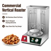 Grill électrique vertical commercial Blios2800W 220V en acier inoxydable pour extérieur, maison, restaurant, hôtel, restauration, shawarma, kebab