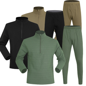 SIVI Men Cycling Sports Polar Fleece Thermal Hunting Lining Shirt Pants Suit Warming Tactical Long Johns Thermal Underwear Suit - Product Image 2