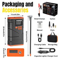 Démarreur portable 4-en-1 150 PSI 8000 mAh avec compresseur d'air pour pneus et booster de batterie 12 V