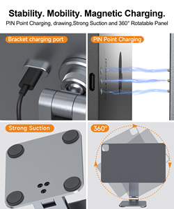 ขาตั้งไอแพดหมุนได้ 360 องศา ชาร์จแบบ PIN-point ฐานดูดแม่เหล็กอะลูมิเนียมอัลลอยด์ พับได้ ปรับได้ แท็บเล็ต<span class=keywords><strong>ขนาด</strong></span> <span class=keywords><strong>12.9</strong></span> นิ้ว - Product Image 6