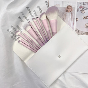 Ensemble de 10 pinceaux de maquillage de voyage portables, poils synthétiques, pinceaux pour le visage, avec sac de rangement pour la beauté - Product Image 4