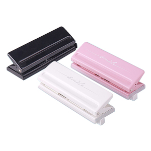 Adjustable 6-Hole Punch with Positioning Mark Daily Paper Puncher for A4 A5 A6 B7 Six Ring Binder Planners Refill Pages