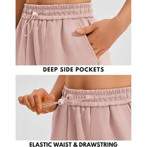 FOXA Women's Sweat Shorts Elastic Waist Comfy <b>Lounge</b> Shorts With Pockets Summer Casual Athletic Wear - Product Image 5