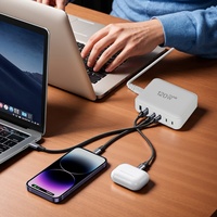 Bloc chargeur USB C 120W 6 ports QC 3.0 PD 20W Charge rapide Type C Station de charge Hub pour plusieurs appareils